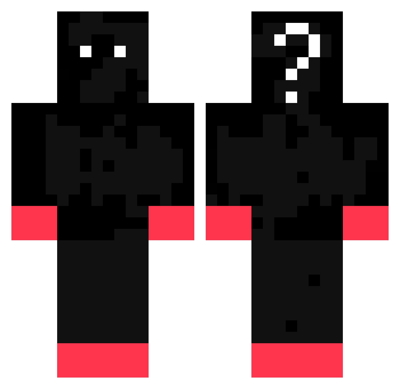 __5H4D0W__ Minecraft skin, front and back view