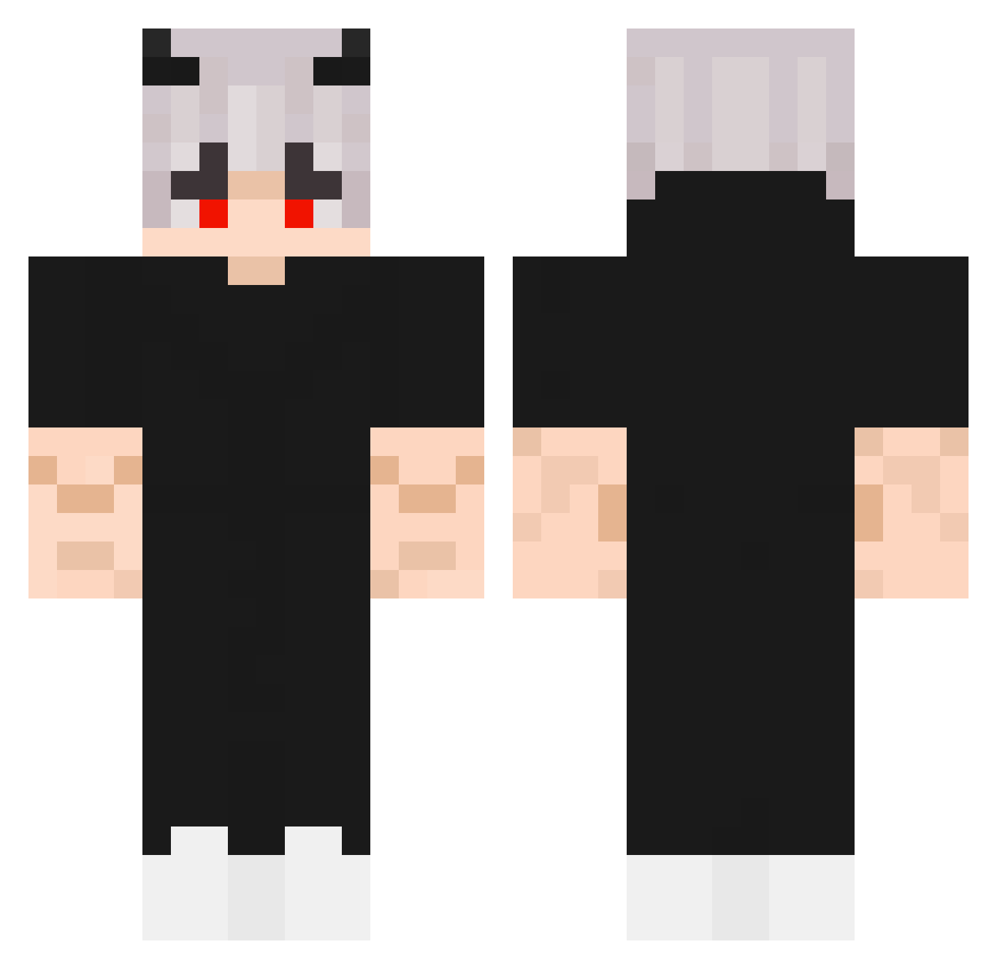 Marcellohacker Minecraft skin, front and back view