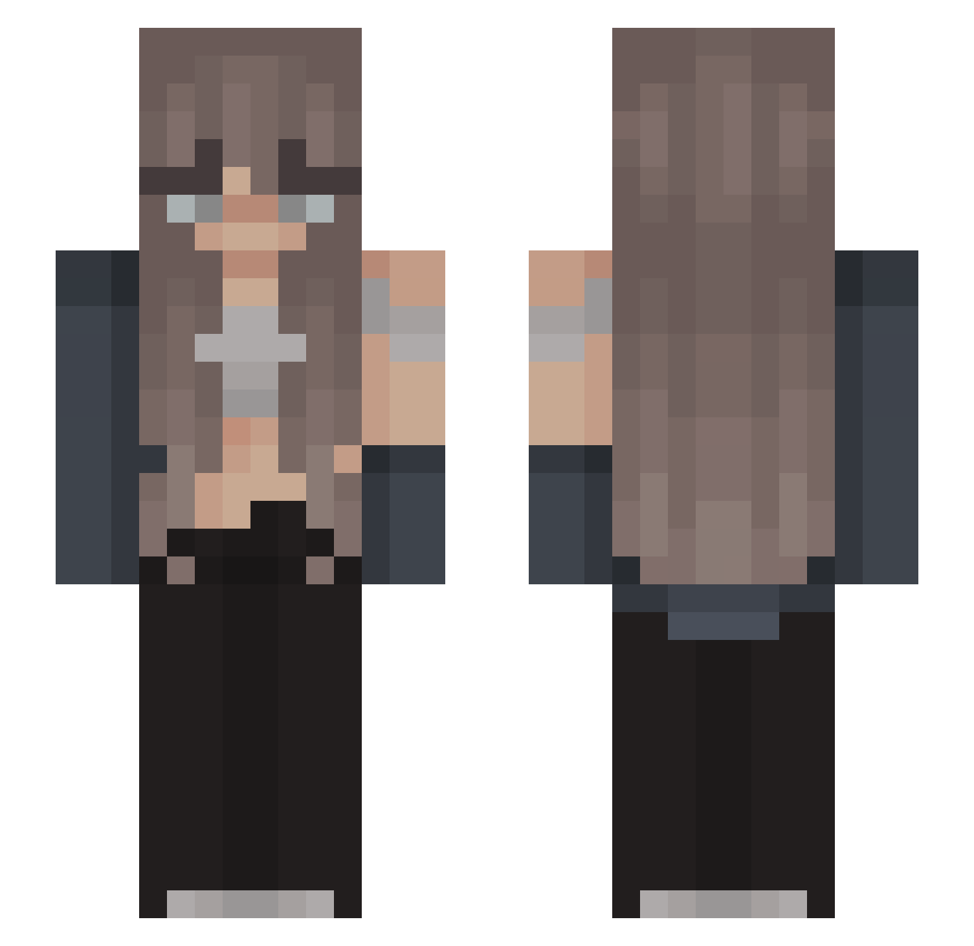 Saiiki_k Minecraft skin, front and back view