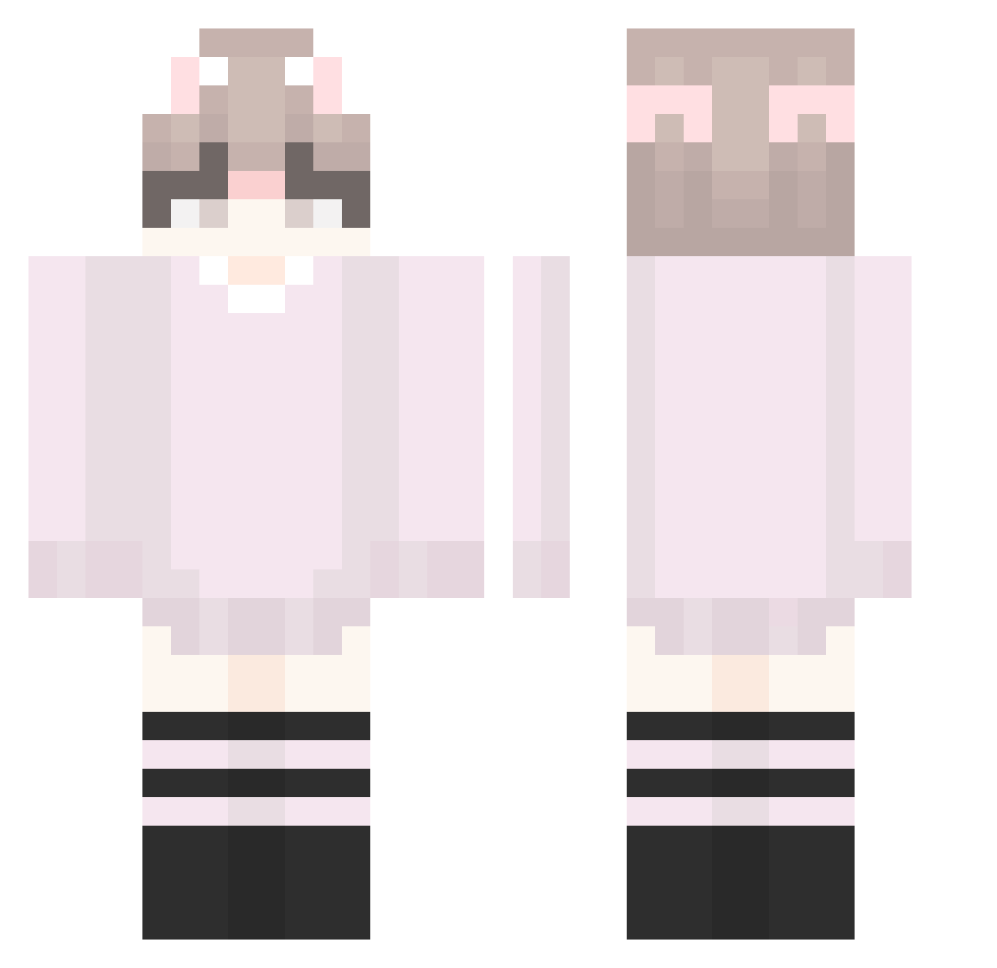 spratepl Minecraft skin, front and back view