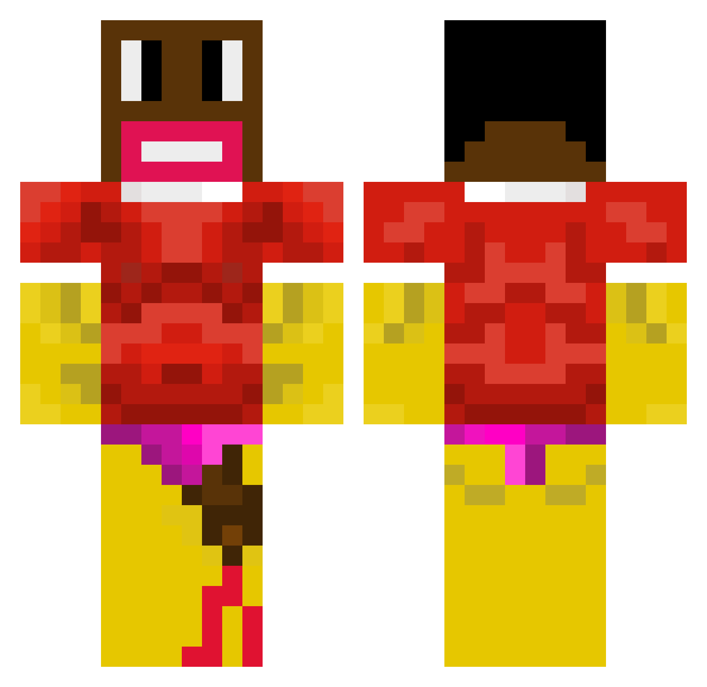 elebriodey Minecraft skin, front and back view