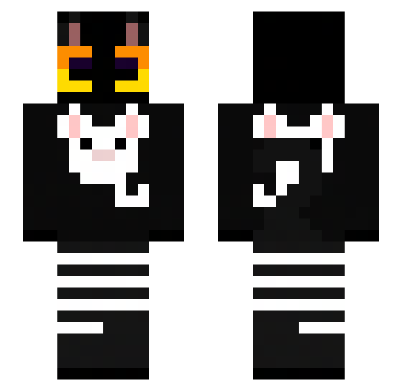 Tatertot666 Minecraft skin, front and back view