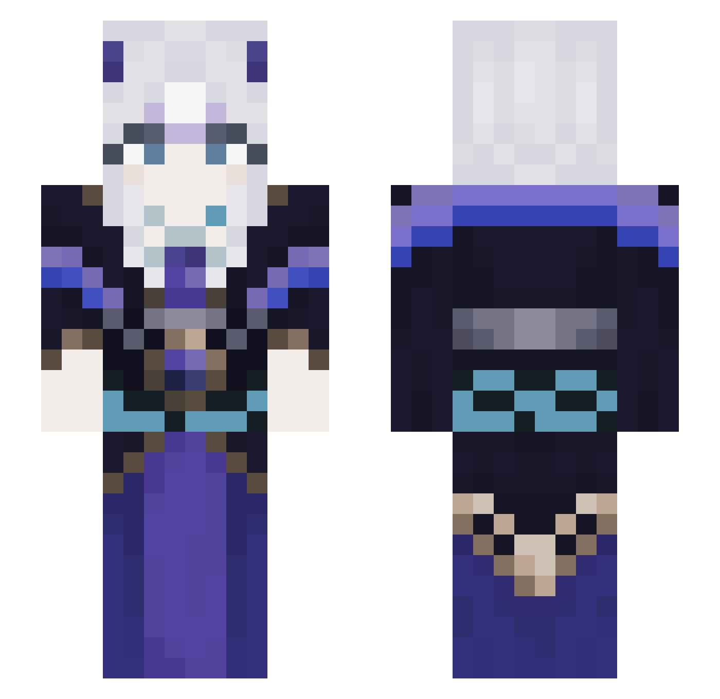 Lavelic1 Minecraft skin, front and back view