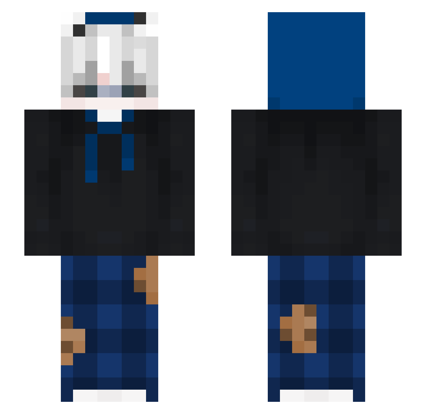 HabeKeinNamen Minecraft skin, front and back view