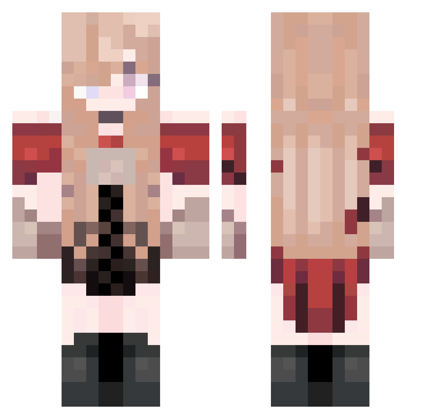 diurts Minecraft skin, front and back view