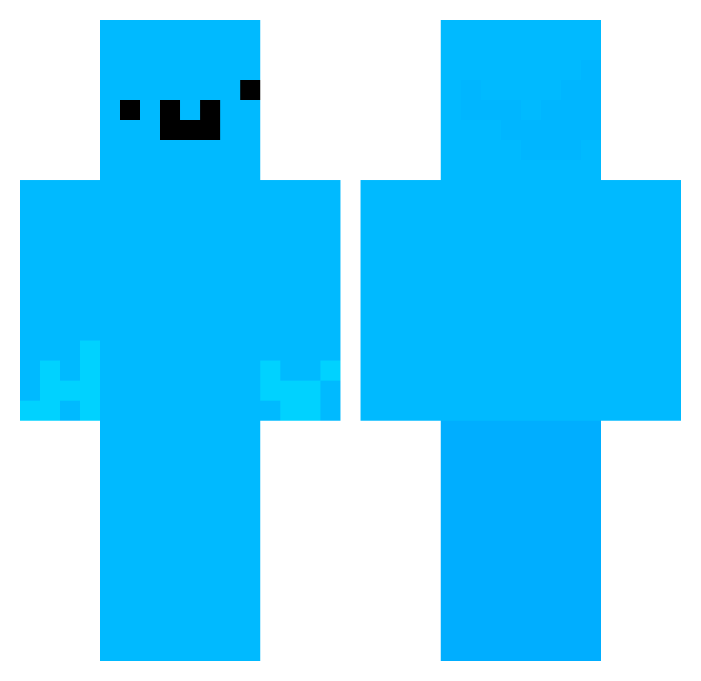 DenSorteABE Minecraft skin, front and back view