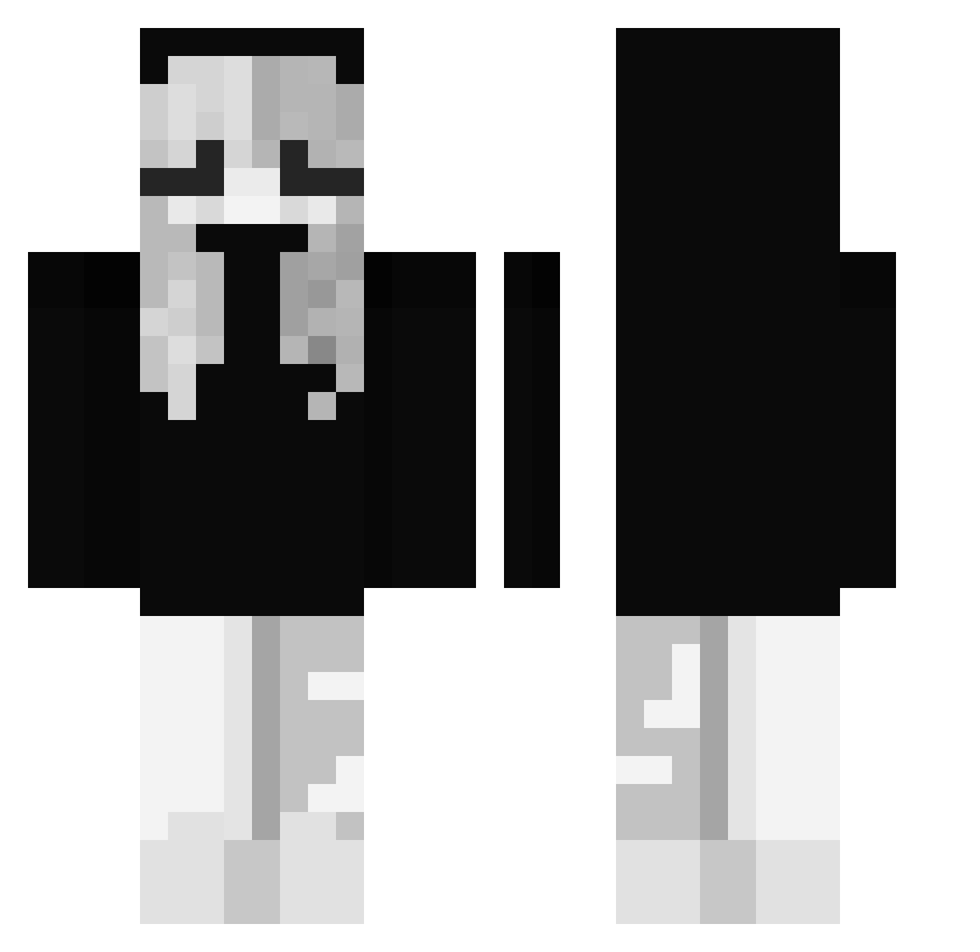 Petals22 Minecraft skin, front and back view