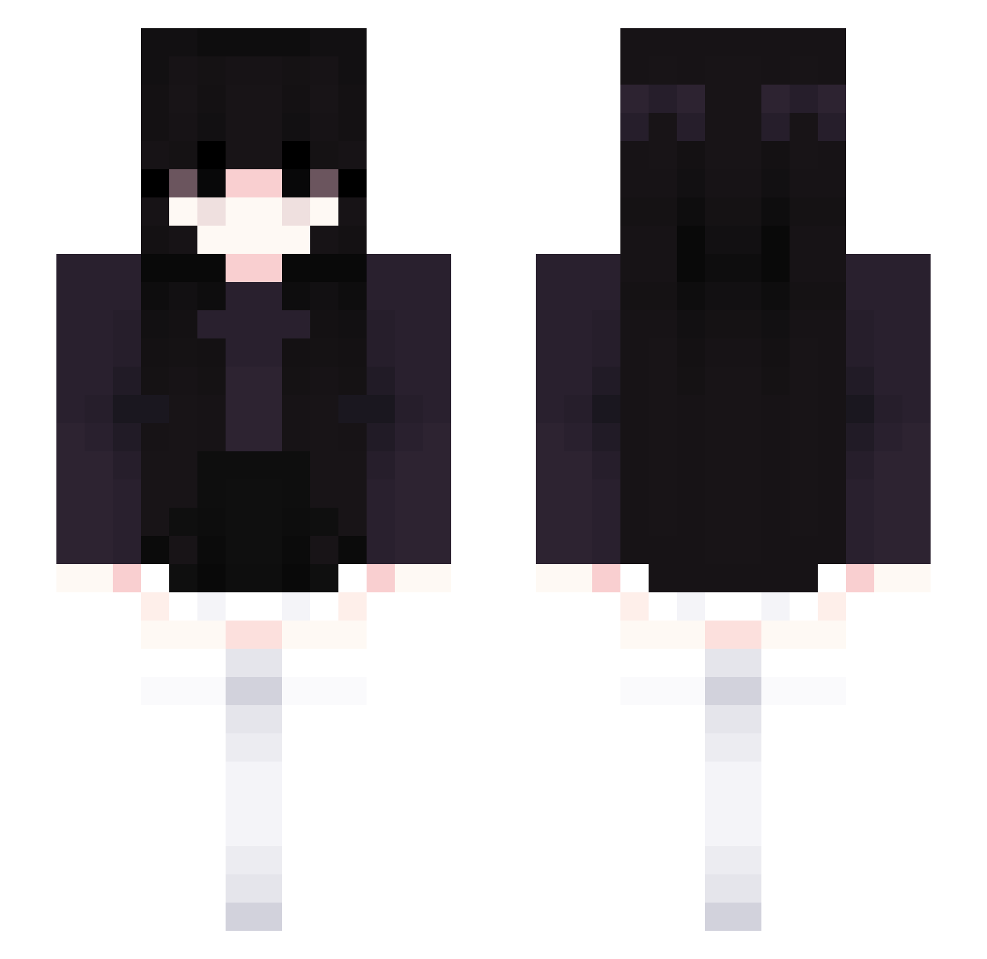 behindlayla Minecraft skin, front and back view