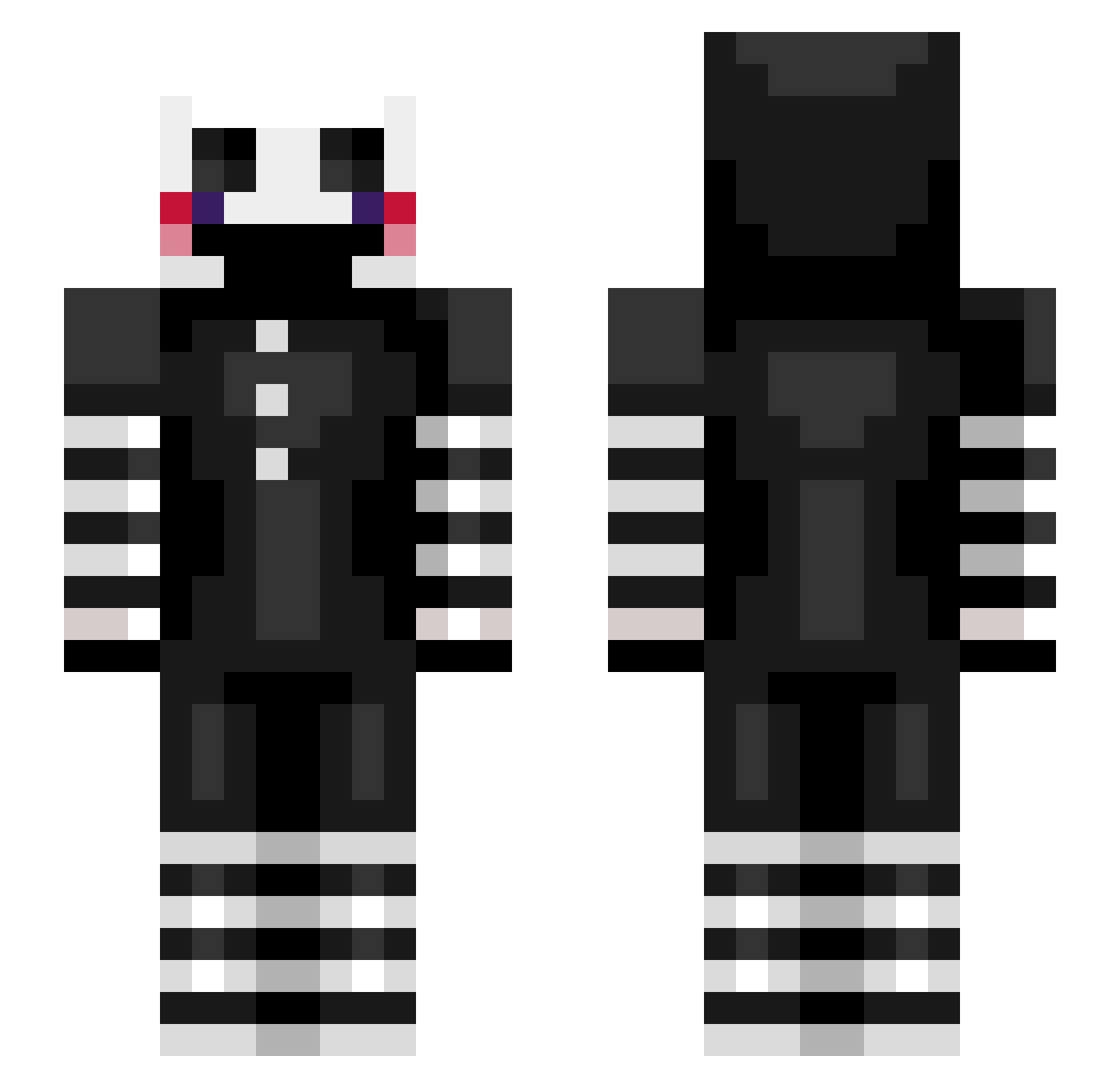 BIack_Jack Minecraft skin, front and back view