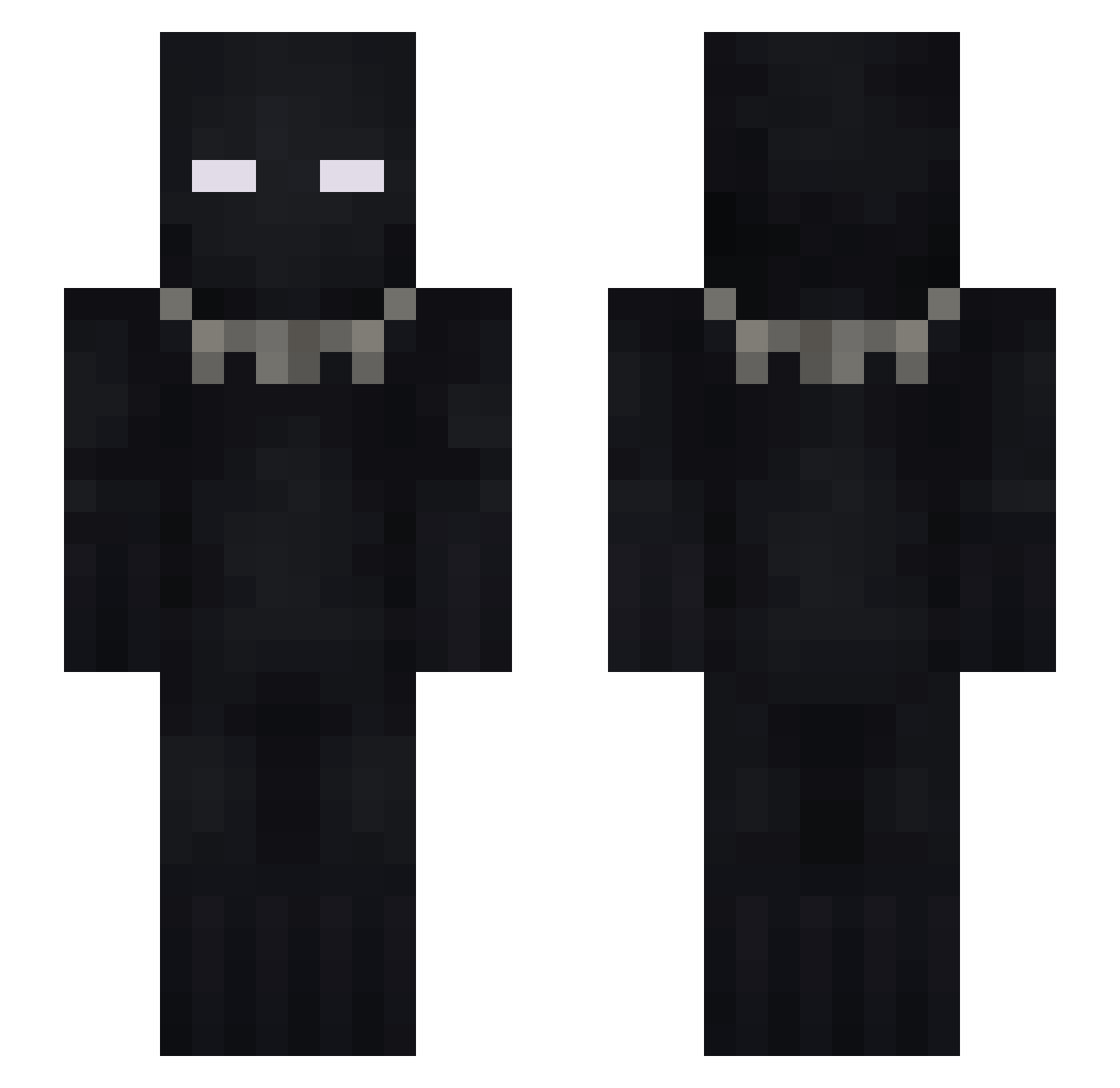 3Bllvck Minecraft skin, front and back view