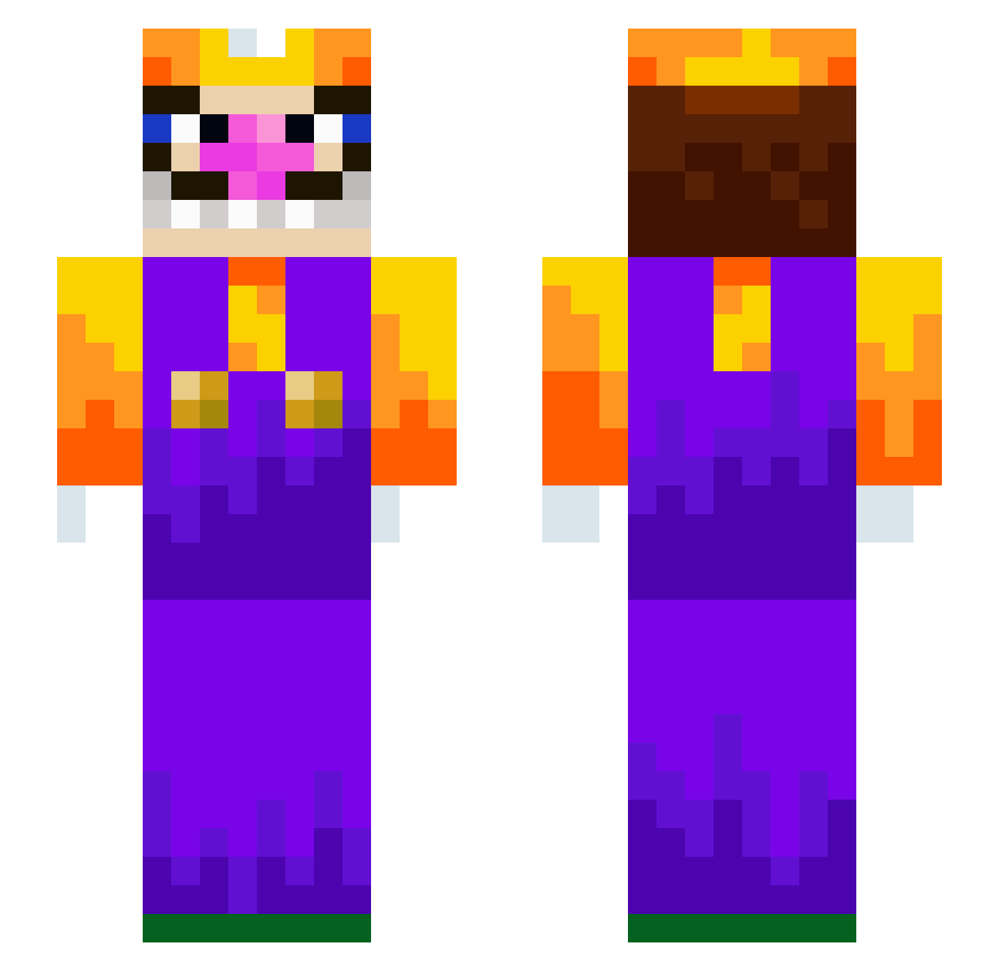 SpecificGrandpa Minecraft skin, front and back view