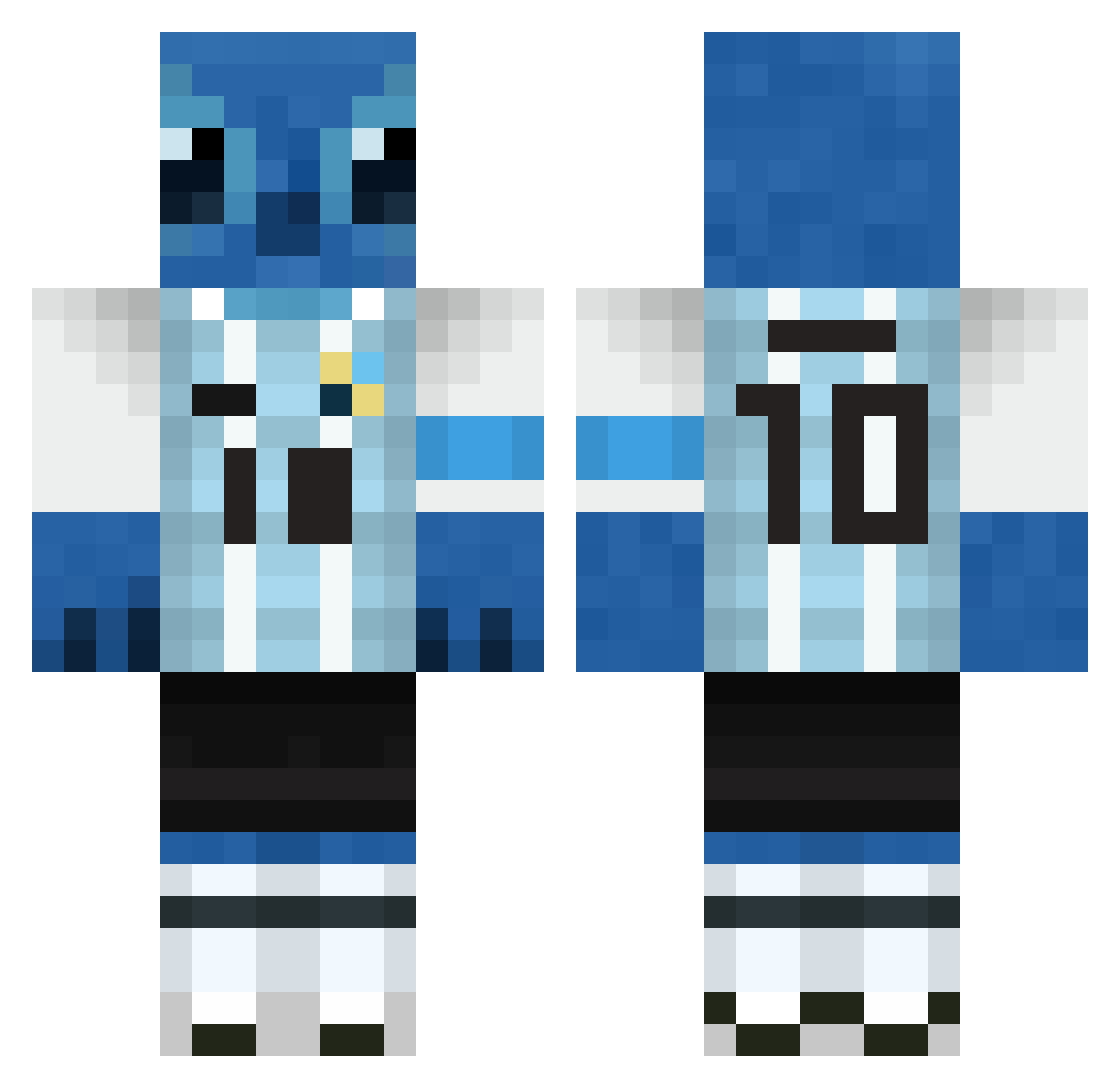 sl4shhh Minecraft skin, front and back view