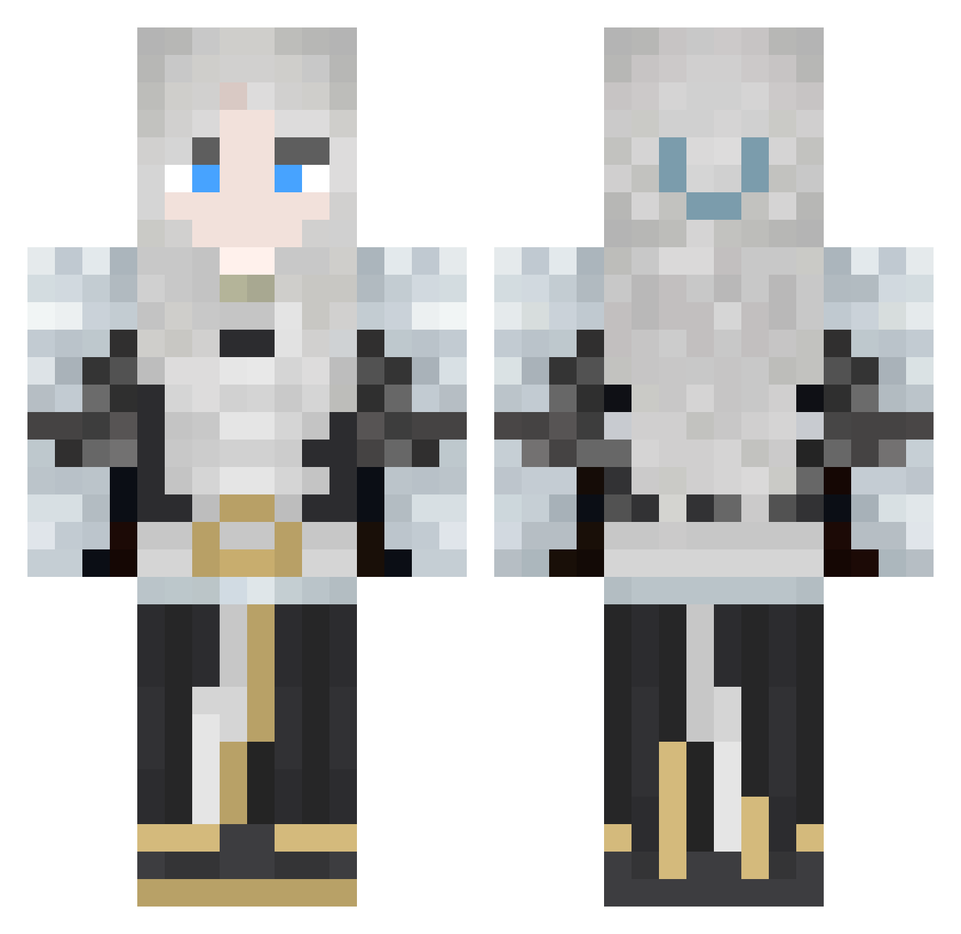 Zoogie1 Minecraft skin, front and back view