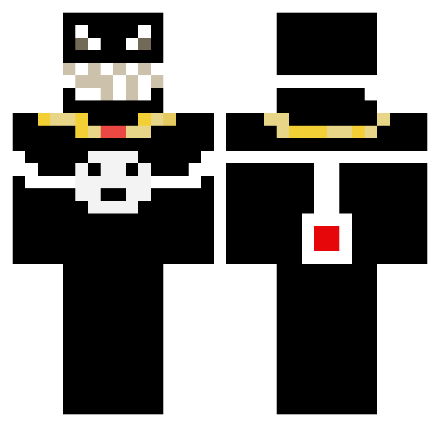 _Gabri_121_ Minecraft skin, front and back view