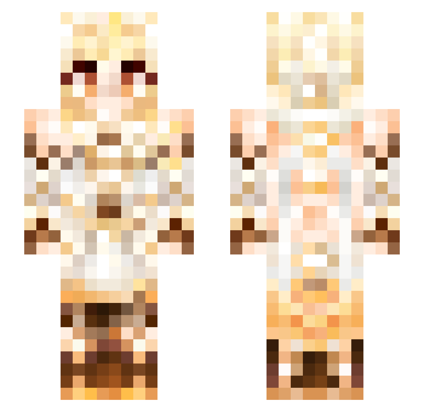 _Numlk_ Minecraft skin, front and back view
