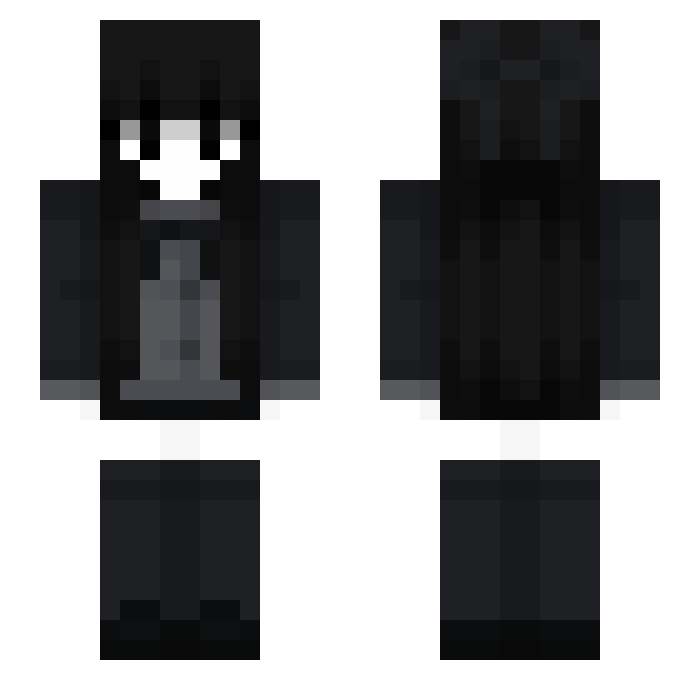 proxver Minecraft skin, front and back view