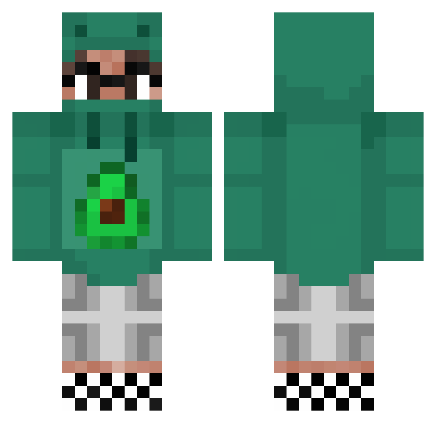 SammyD_king Minecraft skin, front and back view