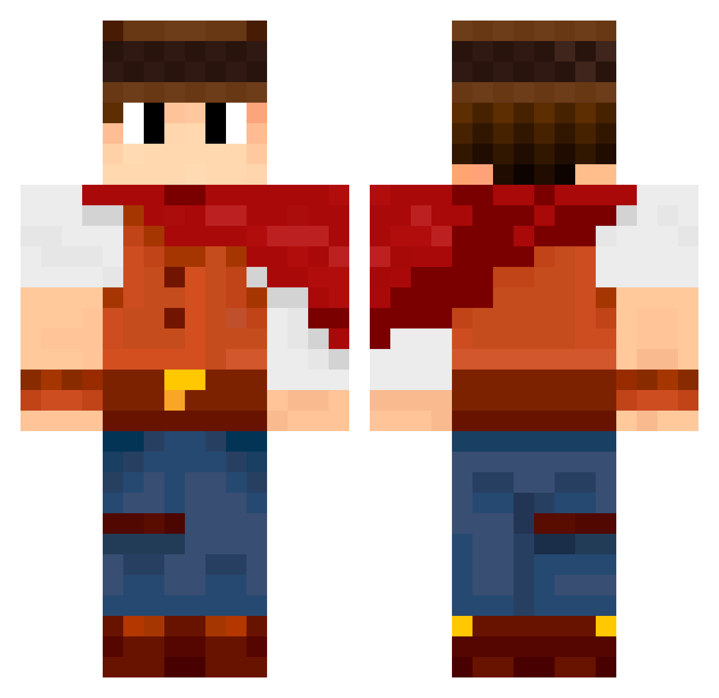 XERIFF Minecraft skin, front and back view