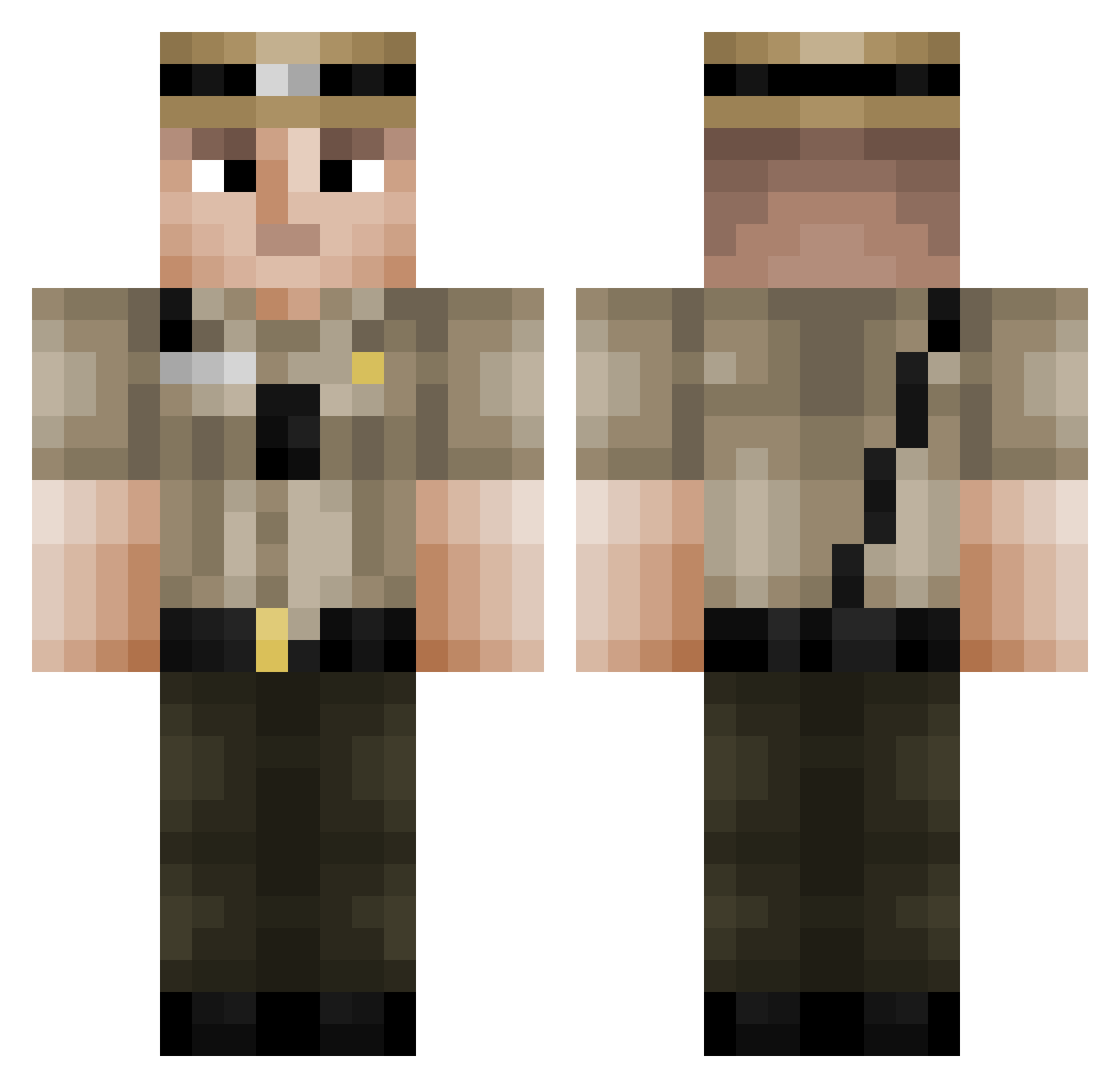 timskill24 Minecraft skin, front and back view