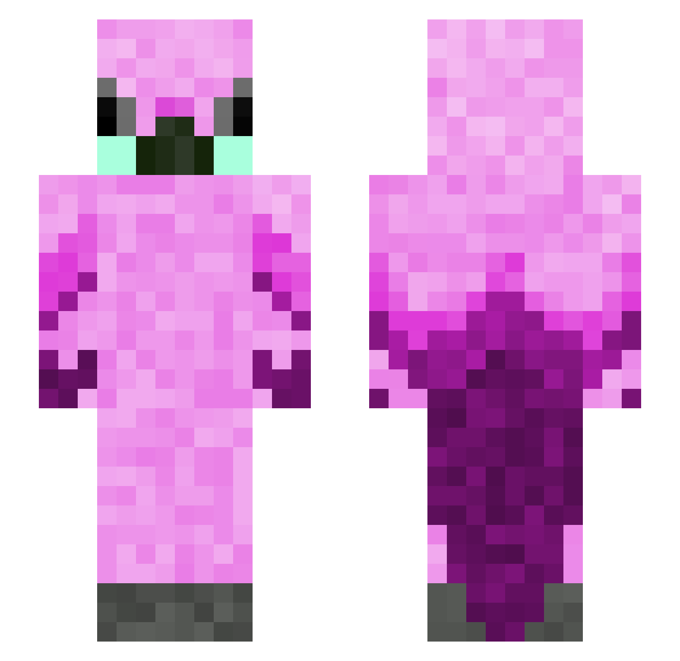 NotKap Minecraft skin, front and back view