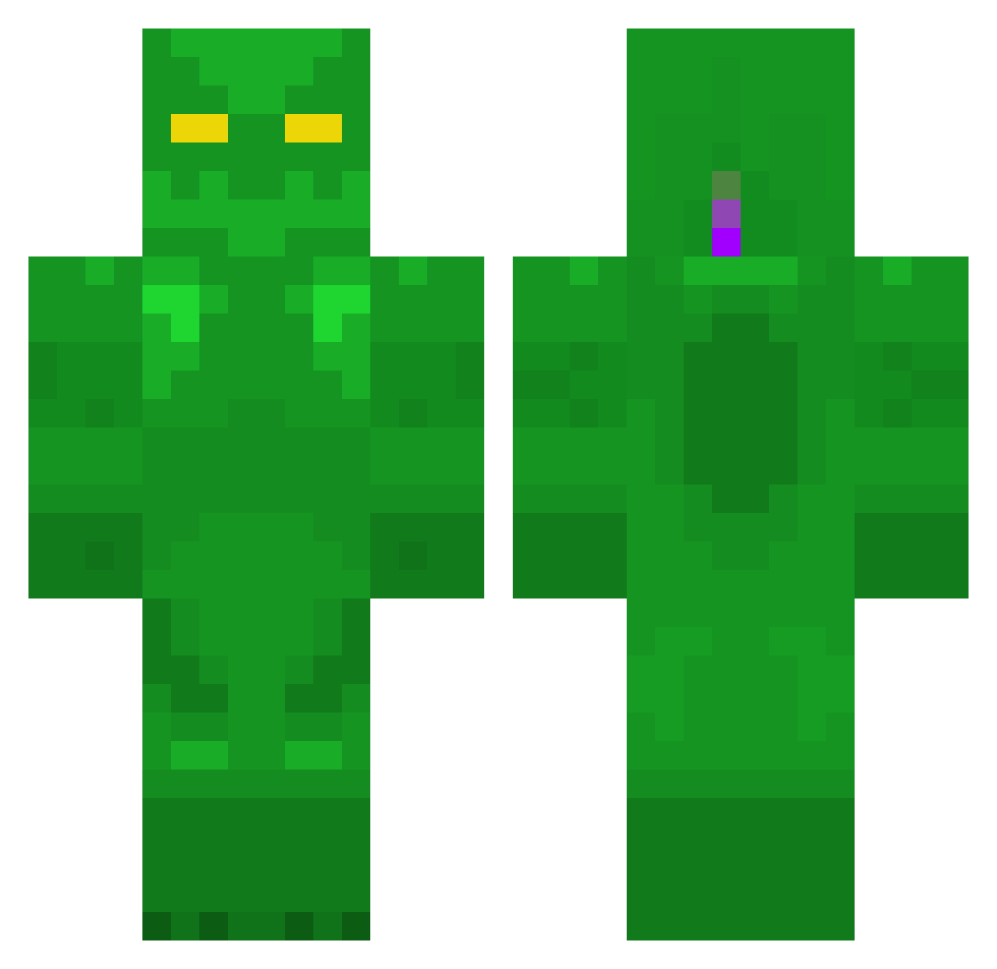 Lucao17 Minecraft skin, front and back view