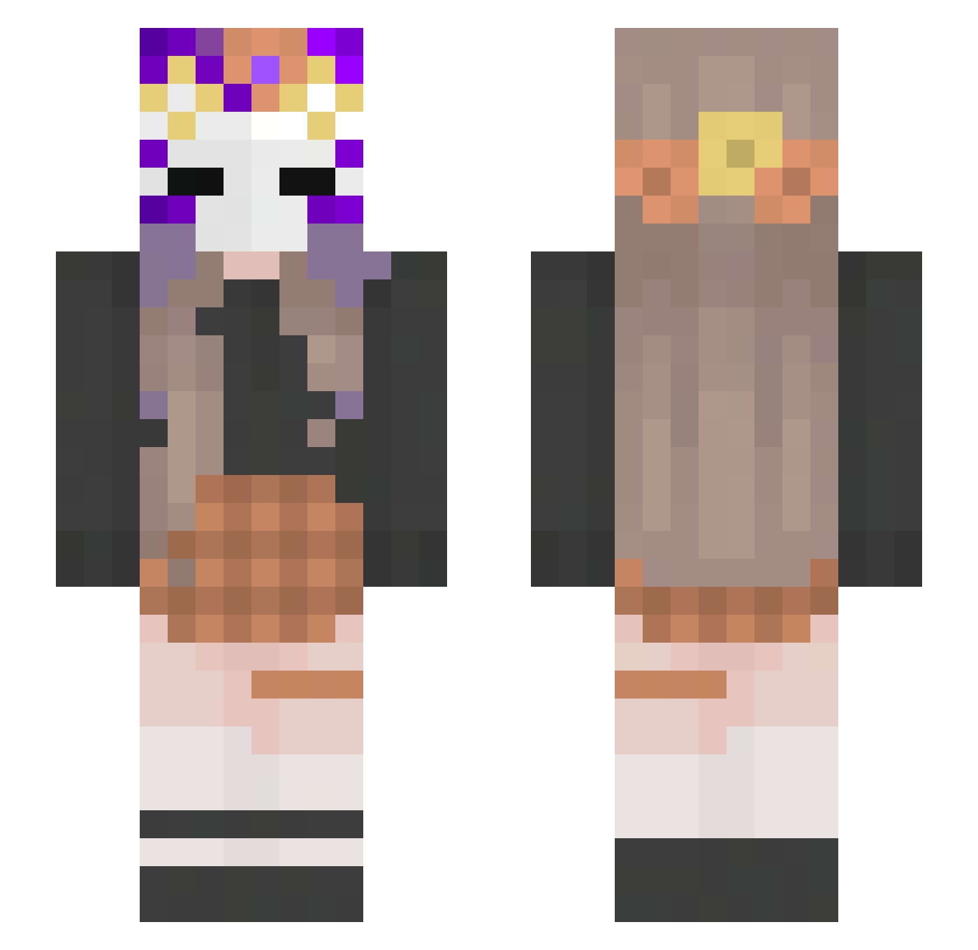 Linnnneaa Minecraft skin, front and back view