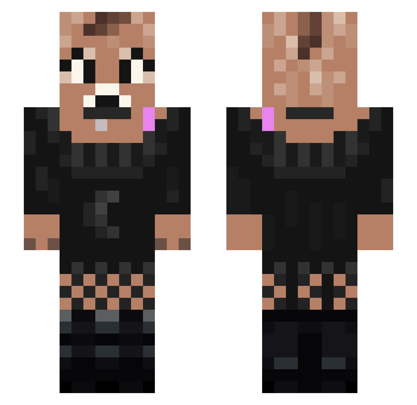 Paddington03 Minecraft skin, front and back view