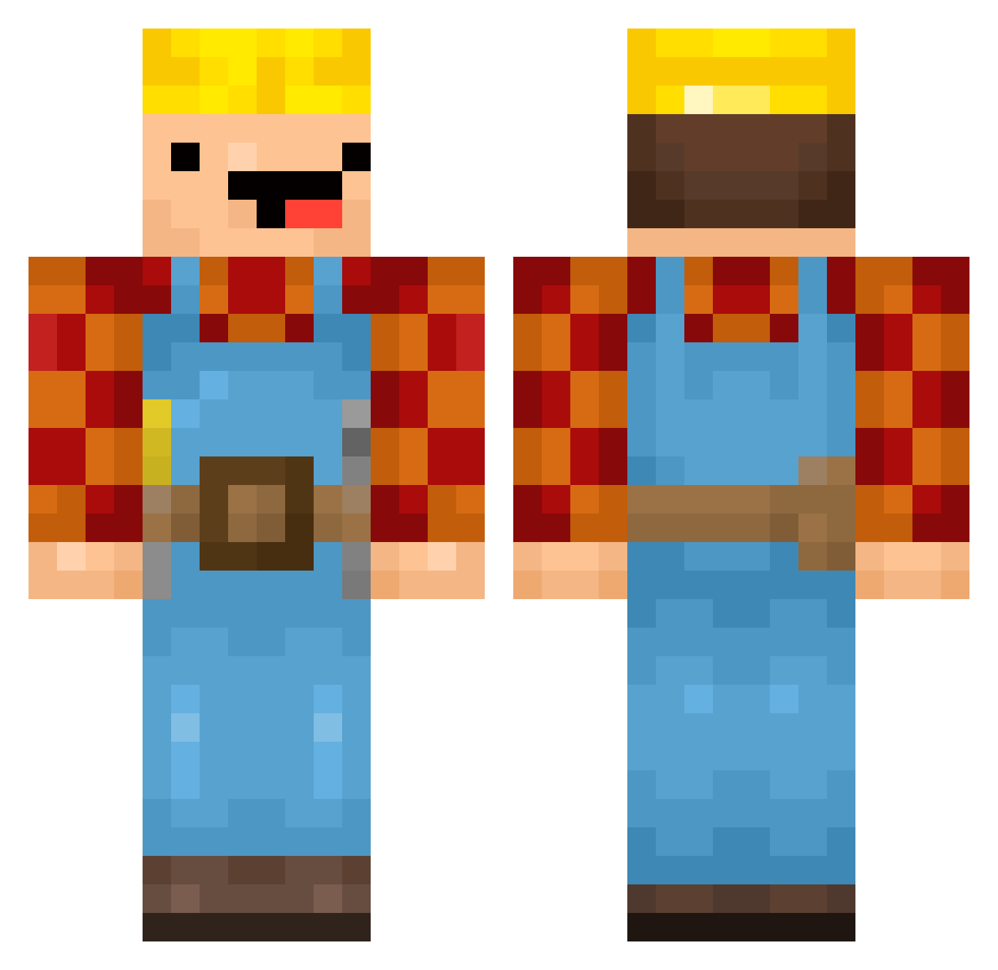 FireWork_ Minecraft skin, front and back view