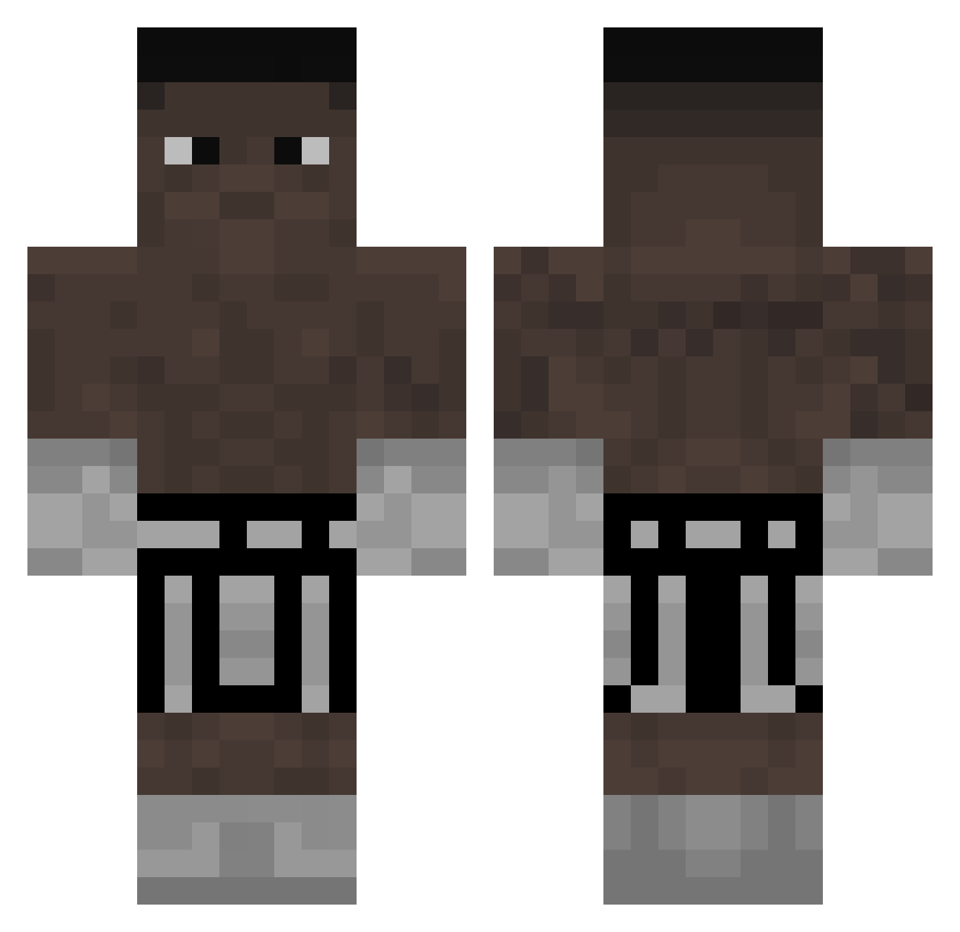 bluesniper32 Minecraft skin, front and back view