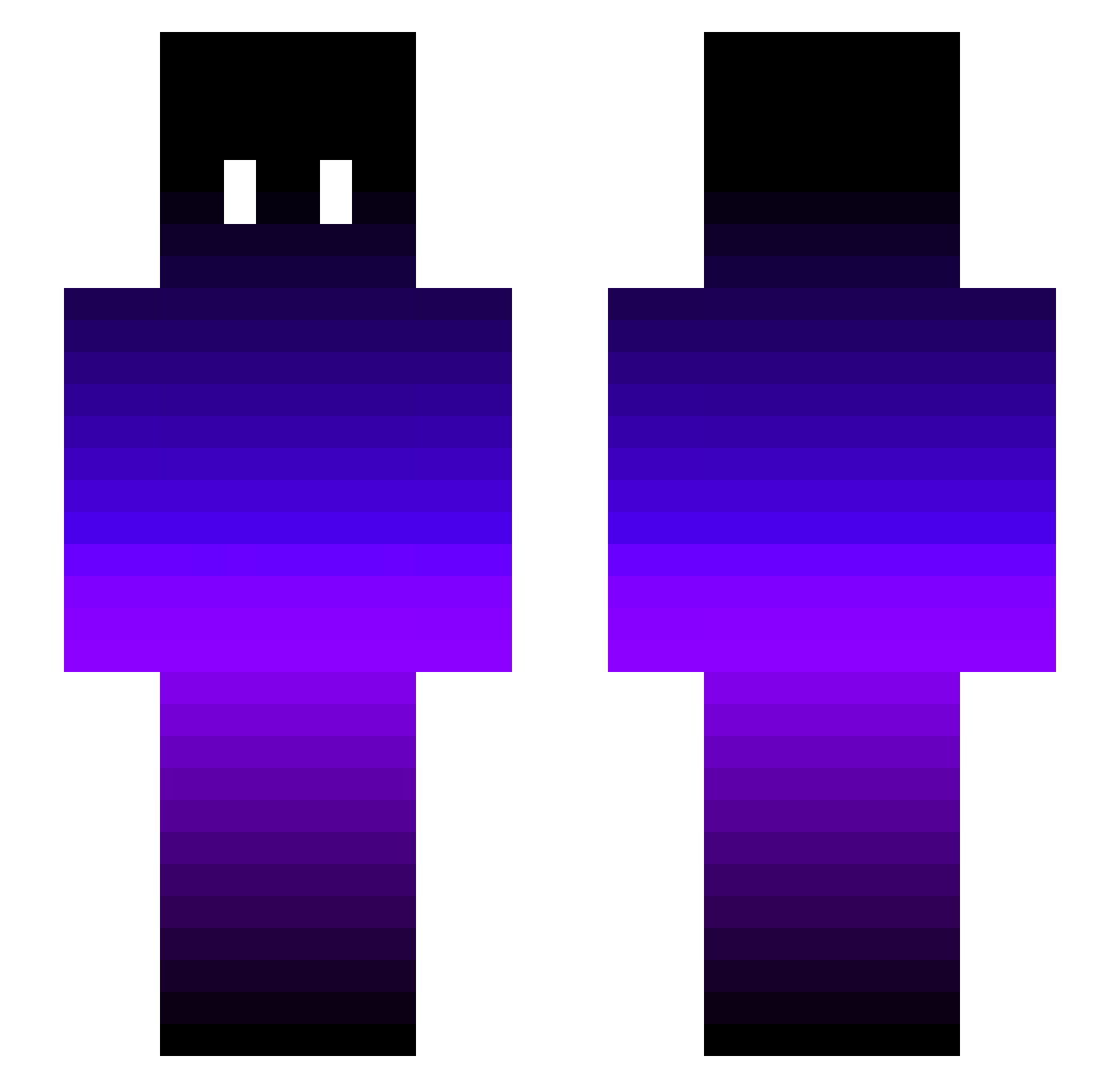 Steezertron Minecraft skin, front and back view