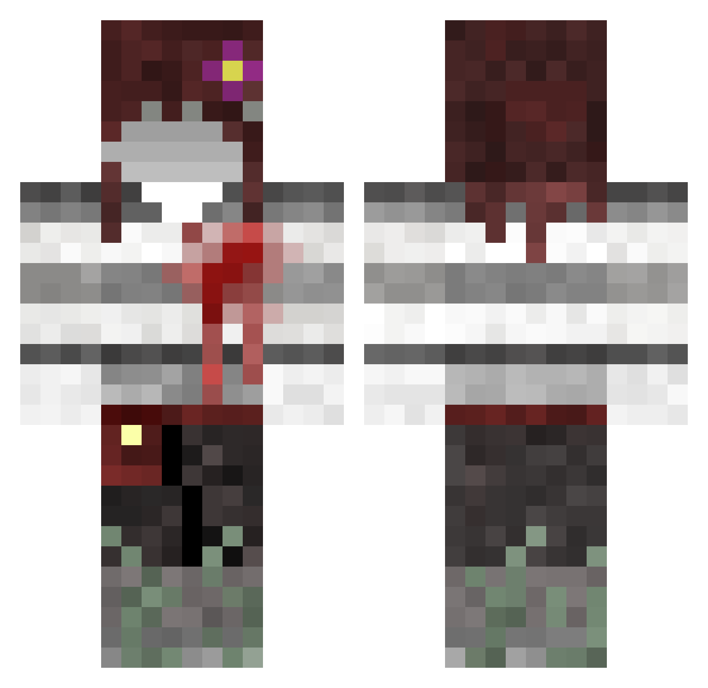 C0ntr Minecraft skin, front and back view