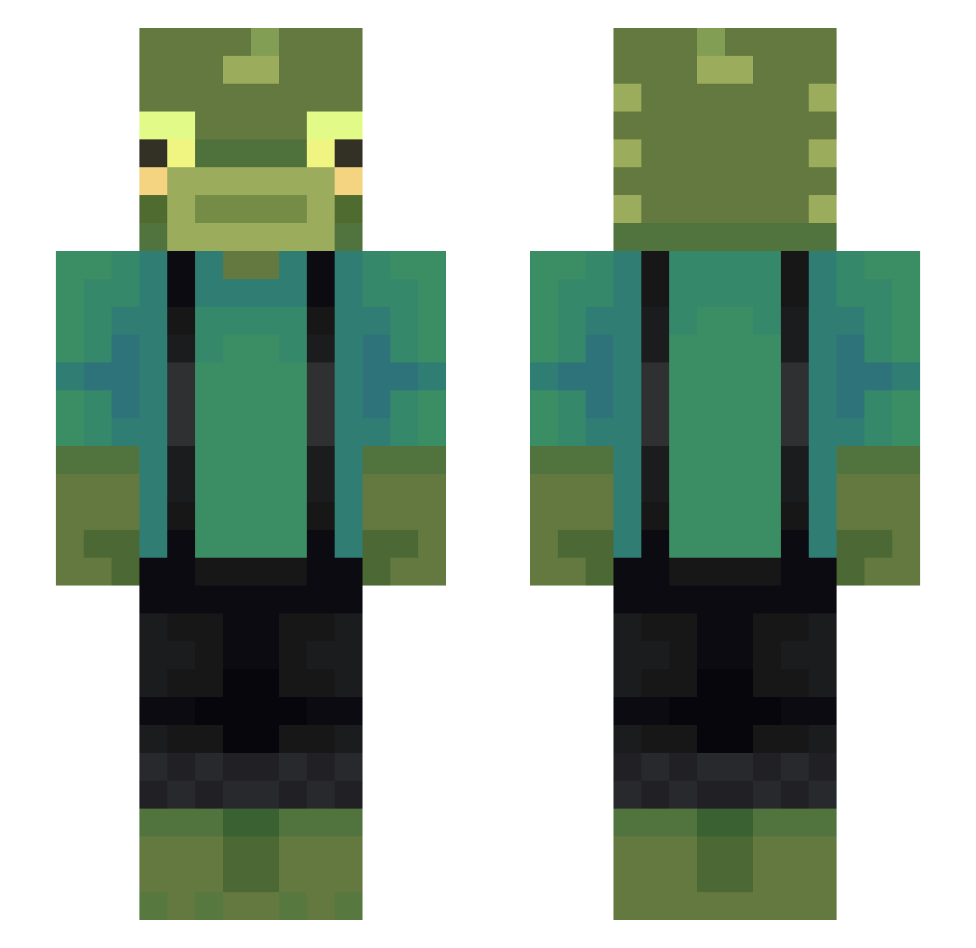 Wyan__ Minecraft skin, front and back view