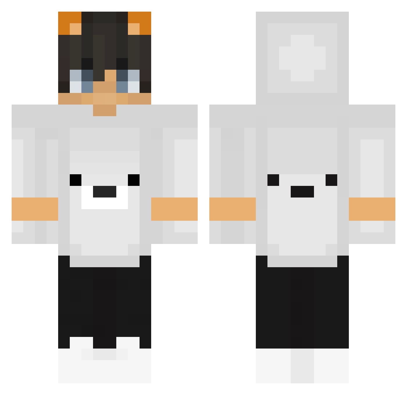 Reconsiders Minecraft skin, front and back view