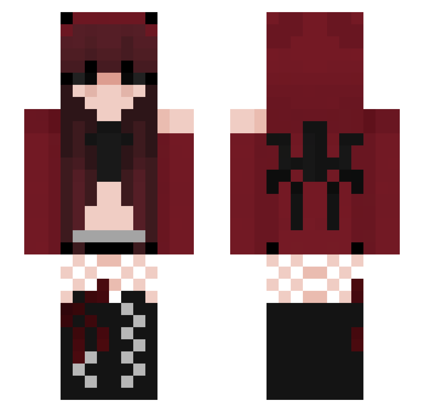 RTDLAGG Minecraft skin, front and back view