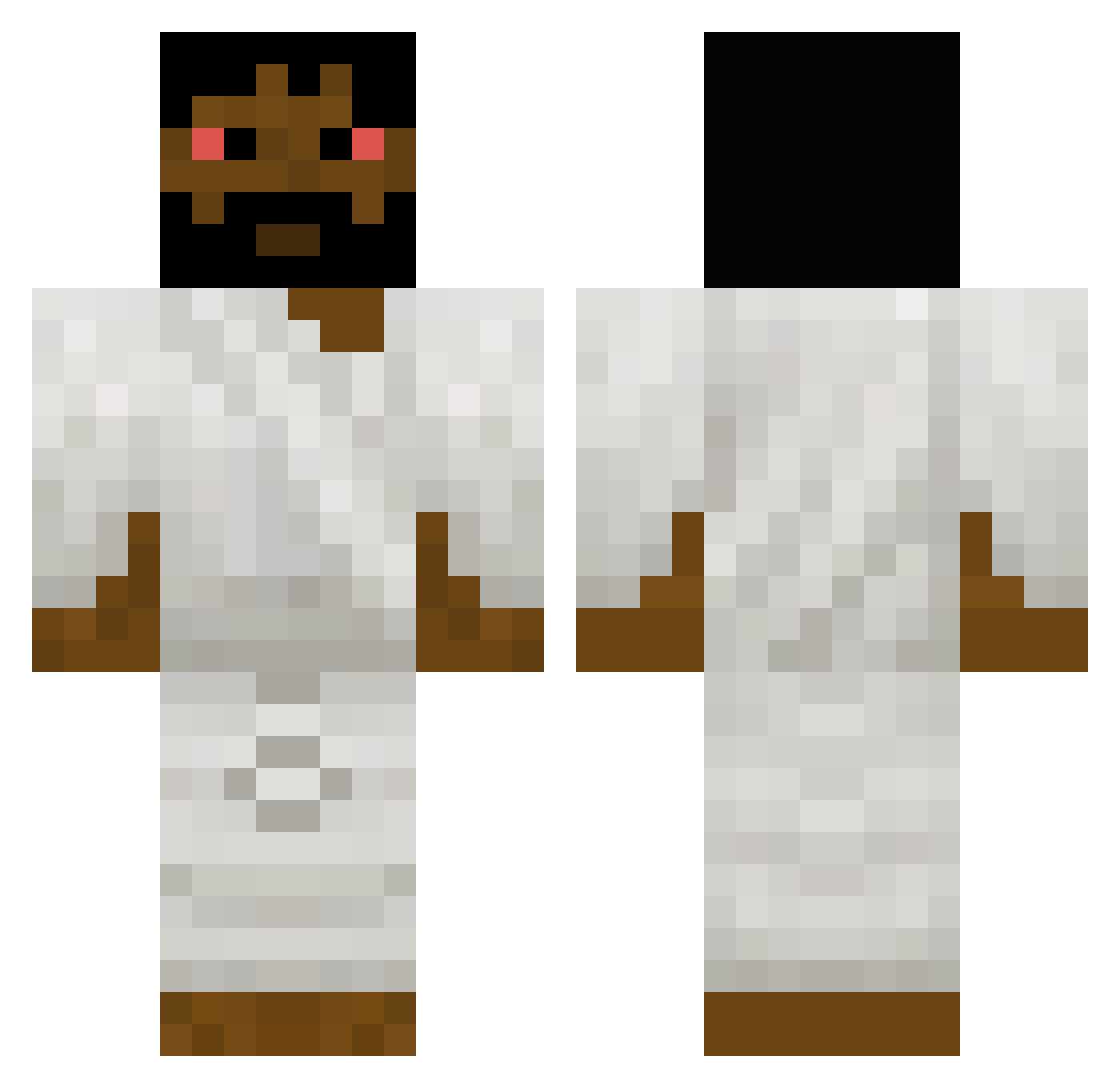 waxpens Minecraft skin, front and back view