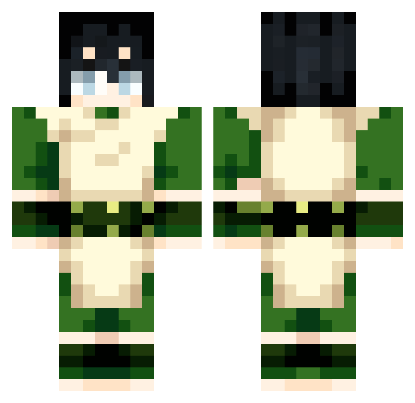 Gouydo Minecraft skin, front and back view