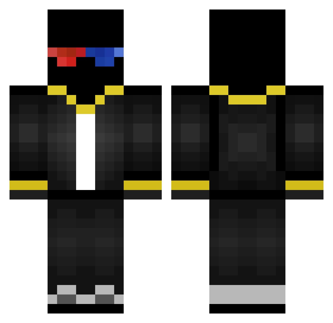 no_ENDs Minecraft skin, front and back view
