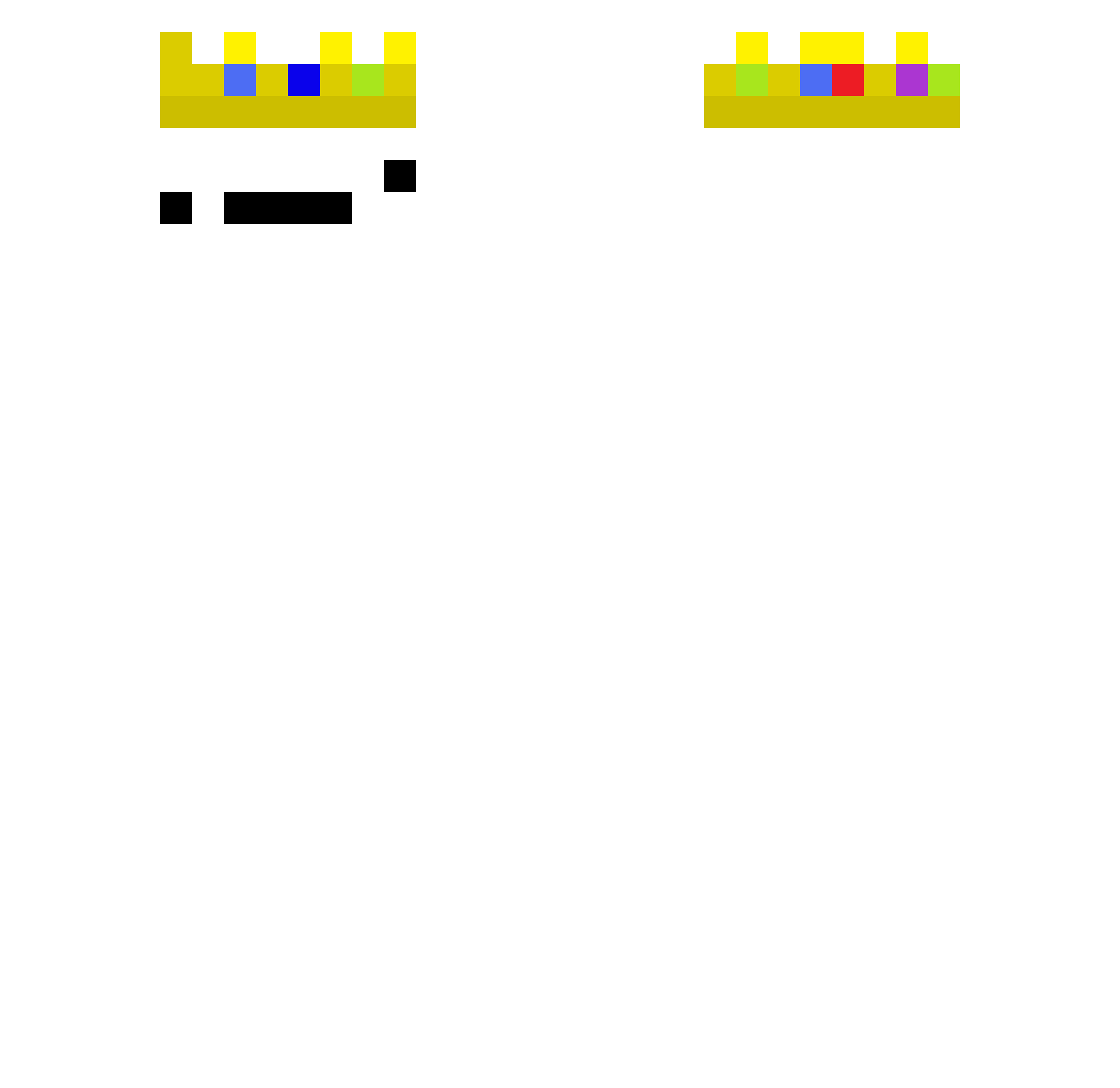 zynqy Minecraft skin, front and back view
