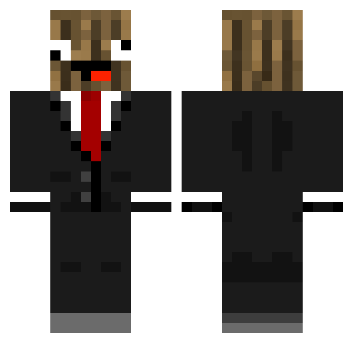 JAEDN Minecraft skin, front and back view