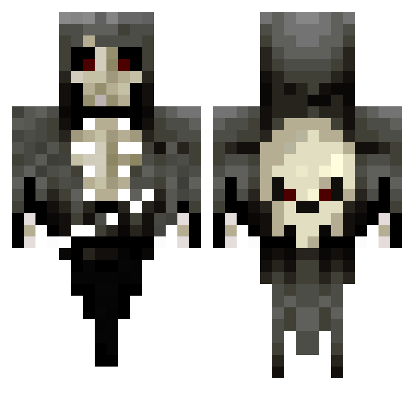 rennatxd Minecraft skin, front and back view