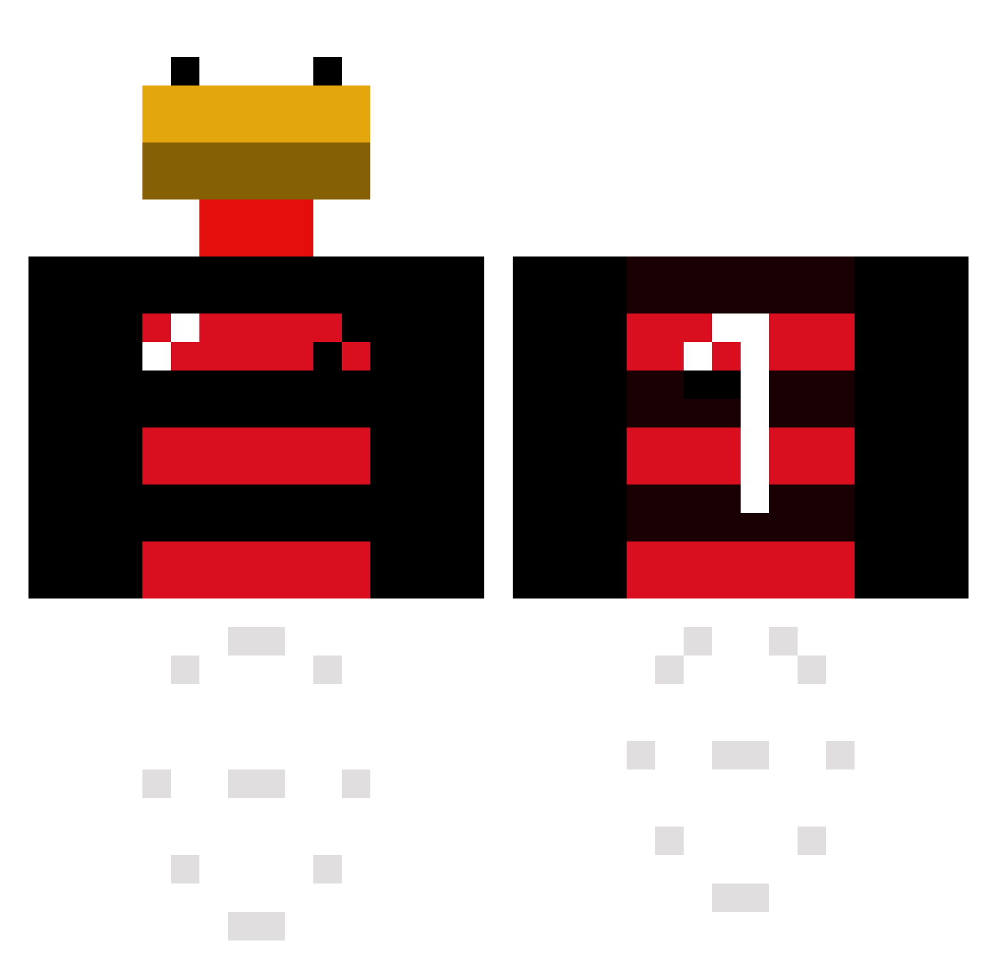 Pxdro1 Minecraft skin, front and back view