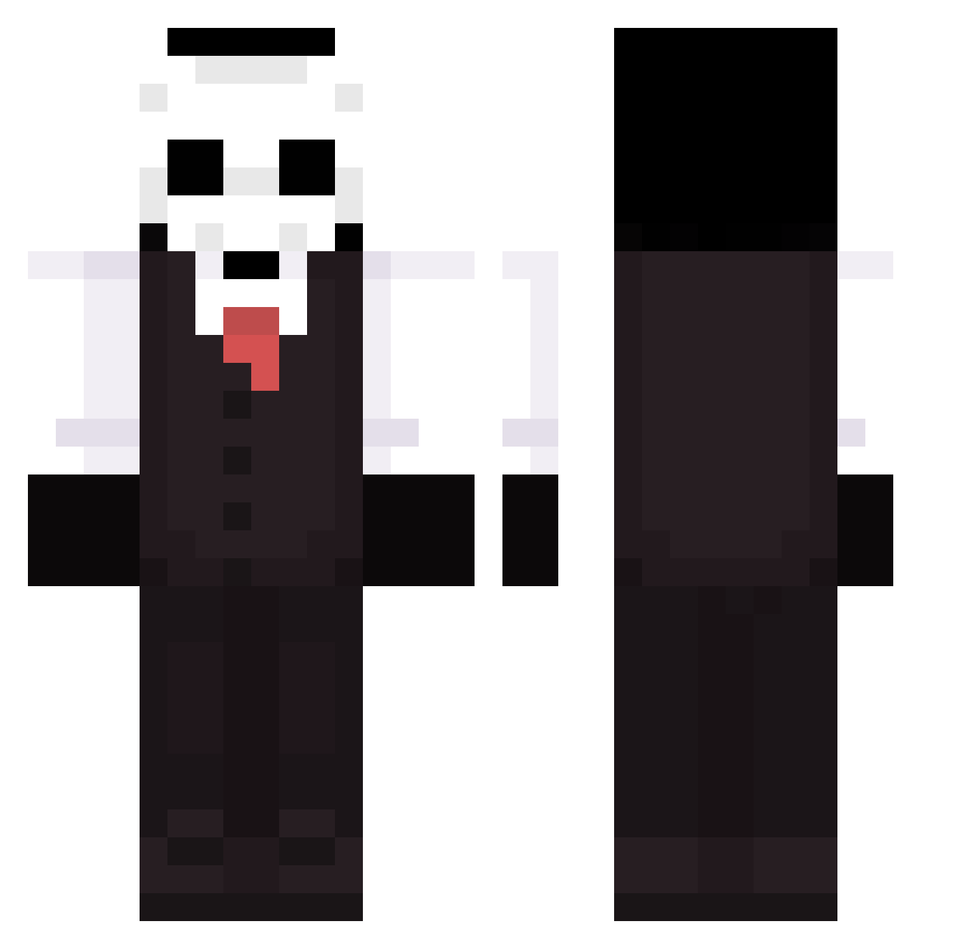 Schievenin Minecraft skin, front and back view
