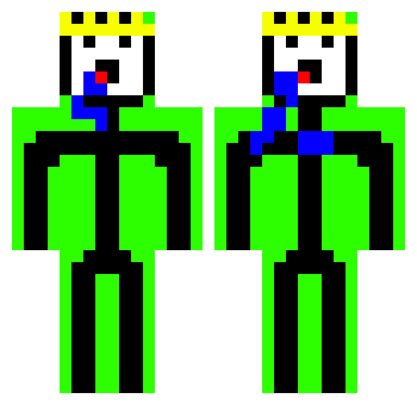 happipappie Minecraft skin, front and back view