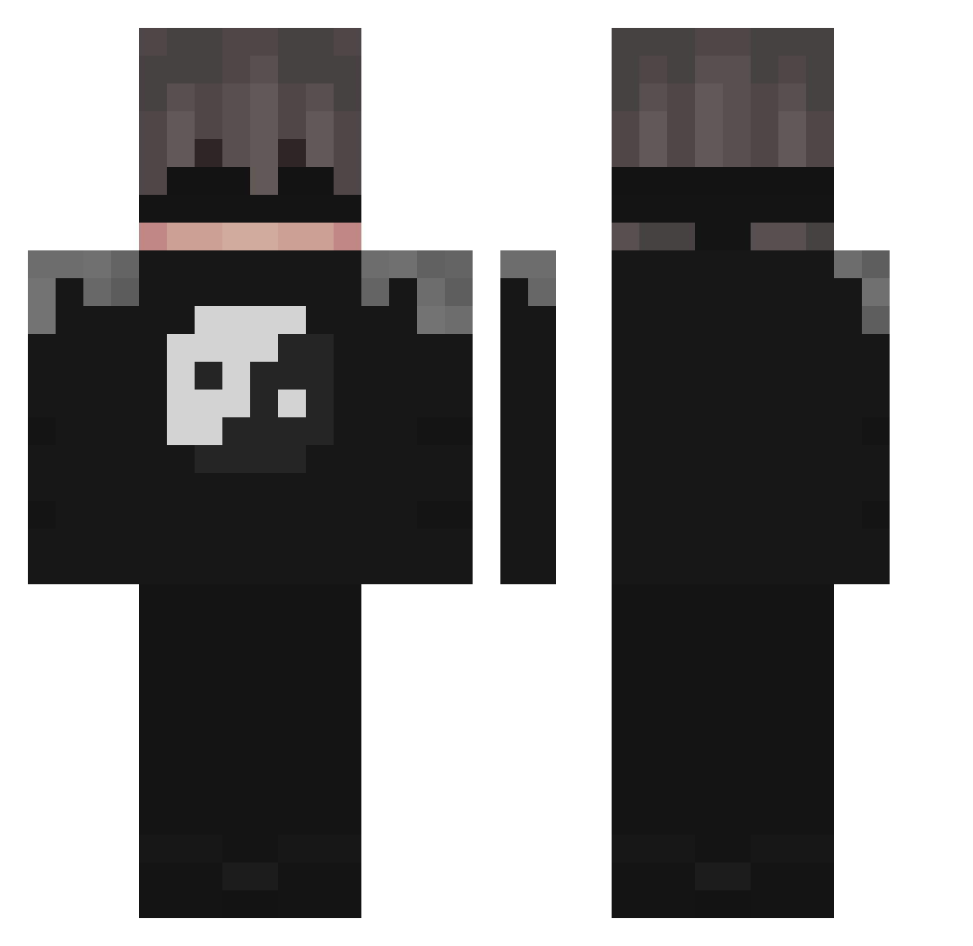 qvera43 Minecraft skin, front and back view