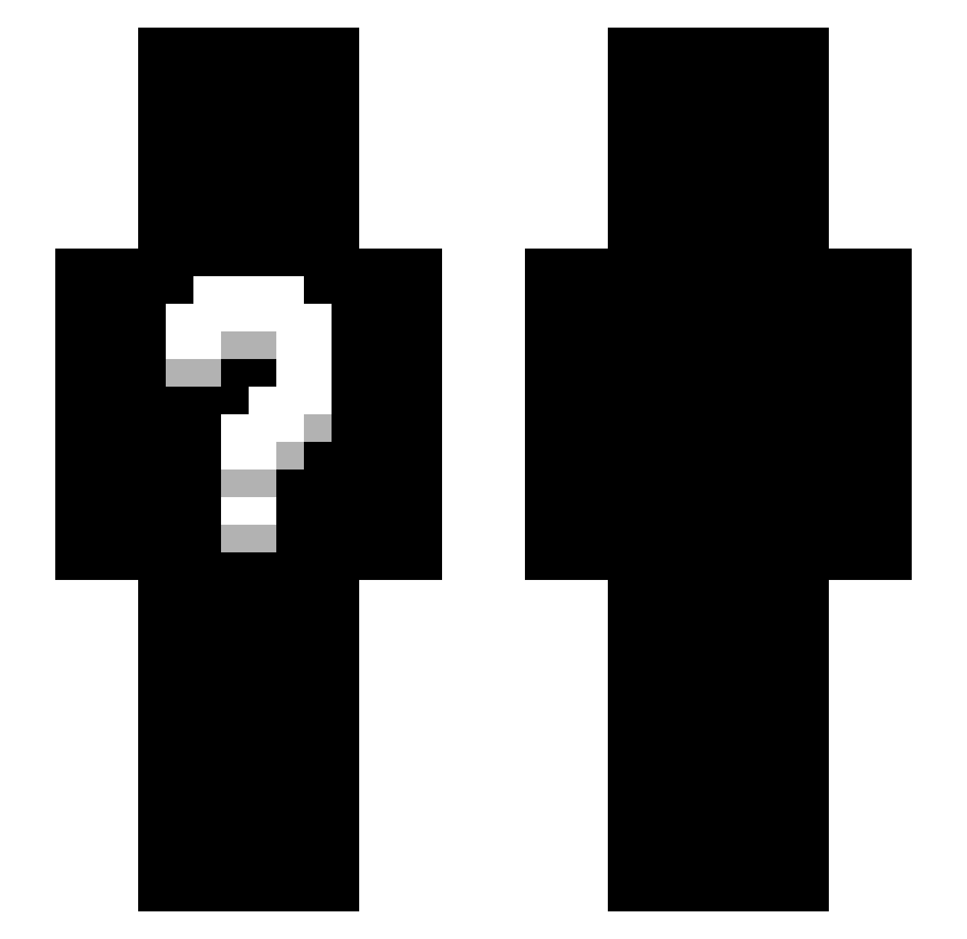 Erin_numbi Minecraft skin, front and back view