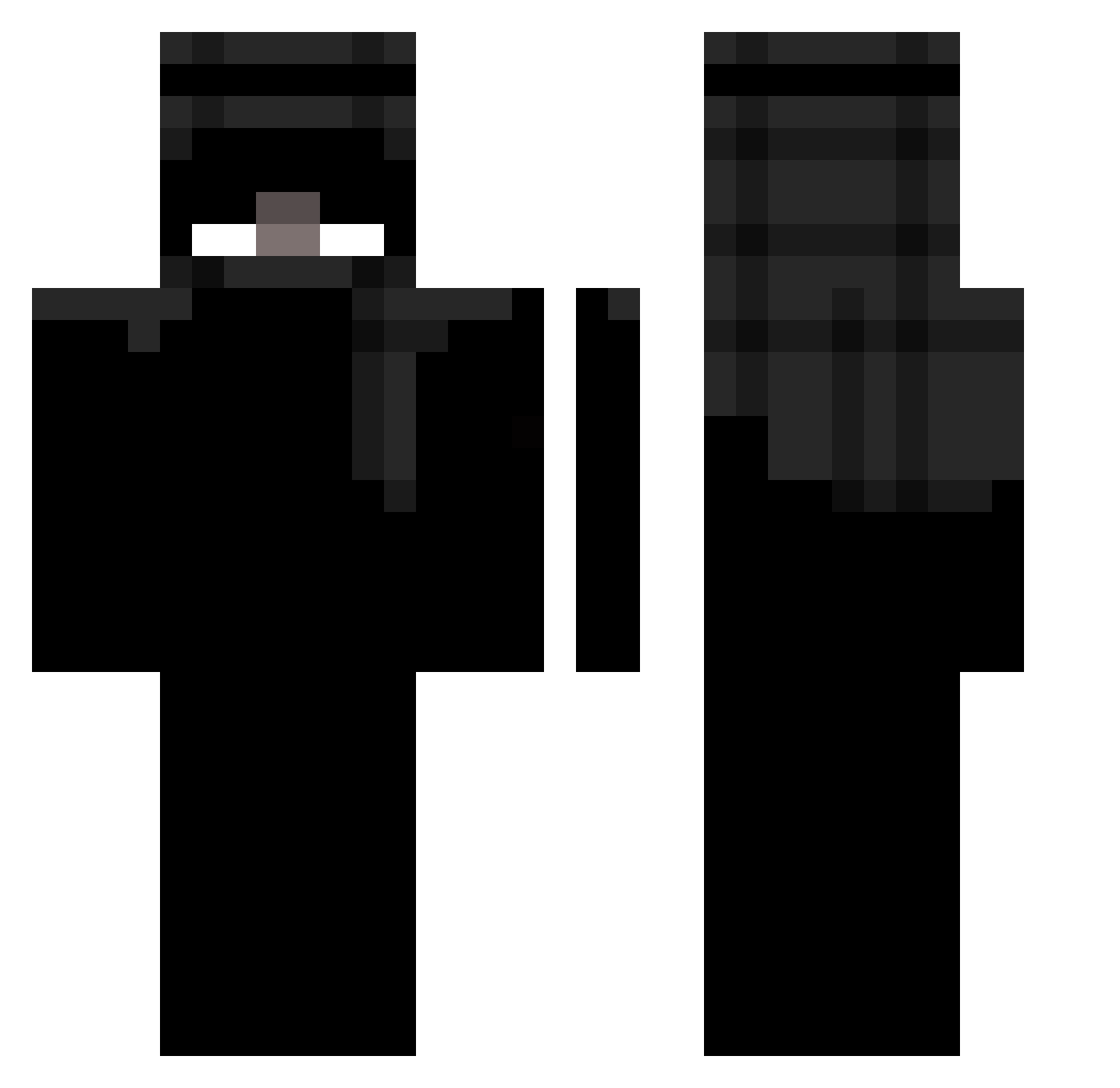 yuqa74 Minecraft skin, front and back view