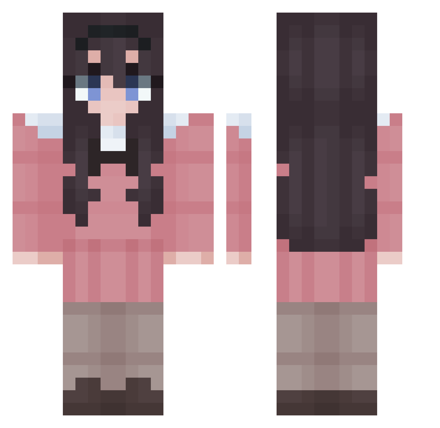 YESUNG1103 Minecraft skin, front and back view