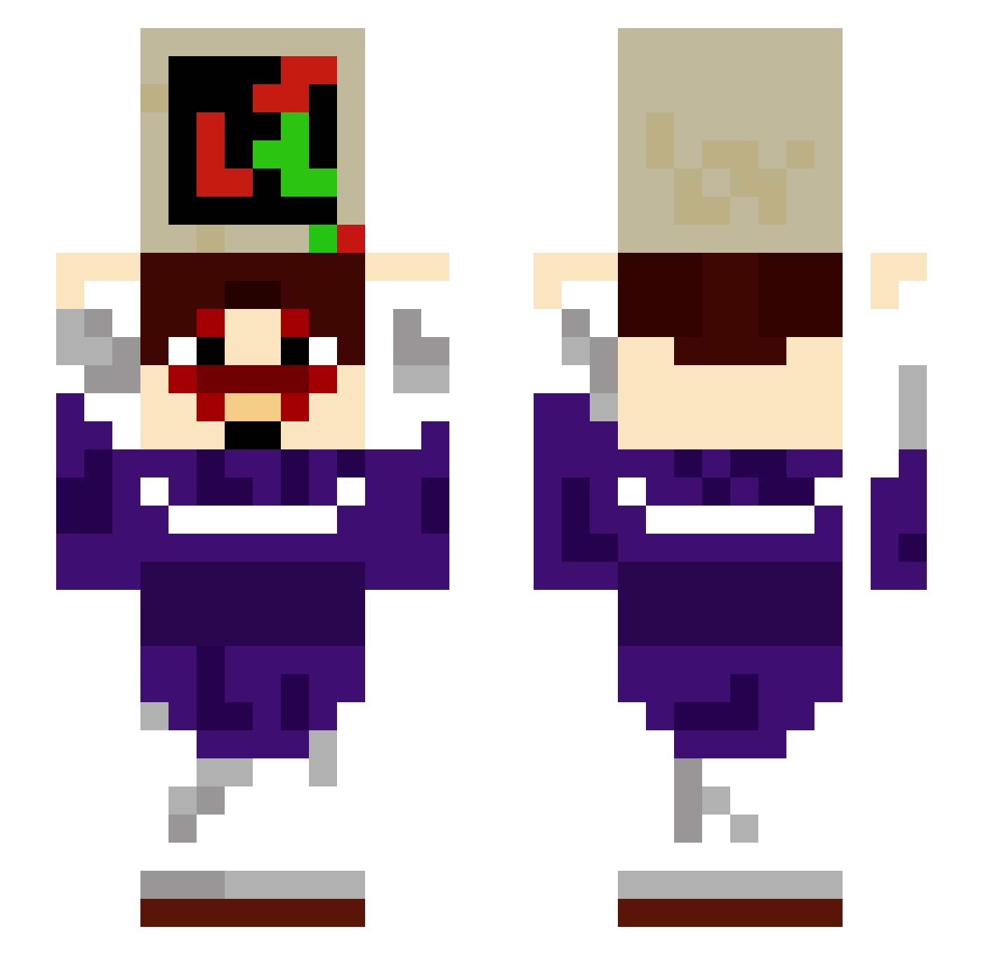 bobler2024 Minecraft skin, front and back view