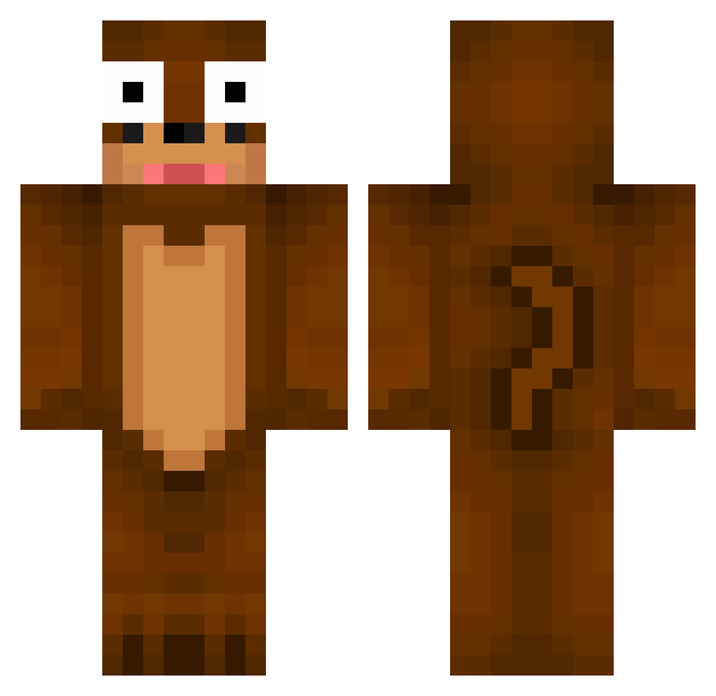 pink_bird1312 Minecraft skin, front and back view