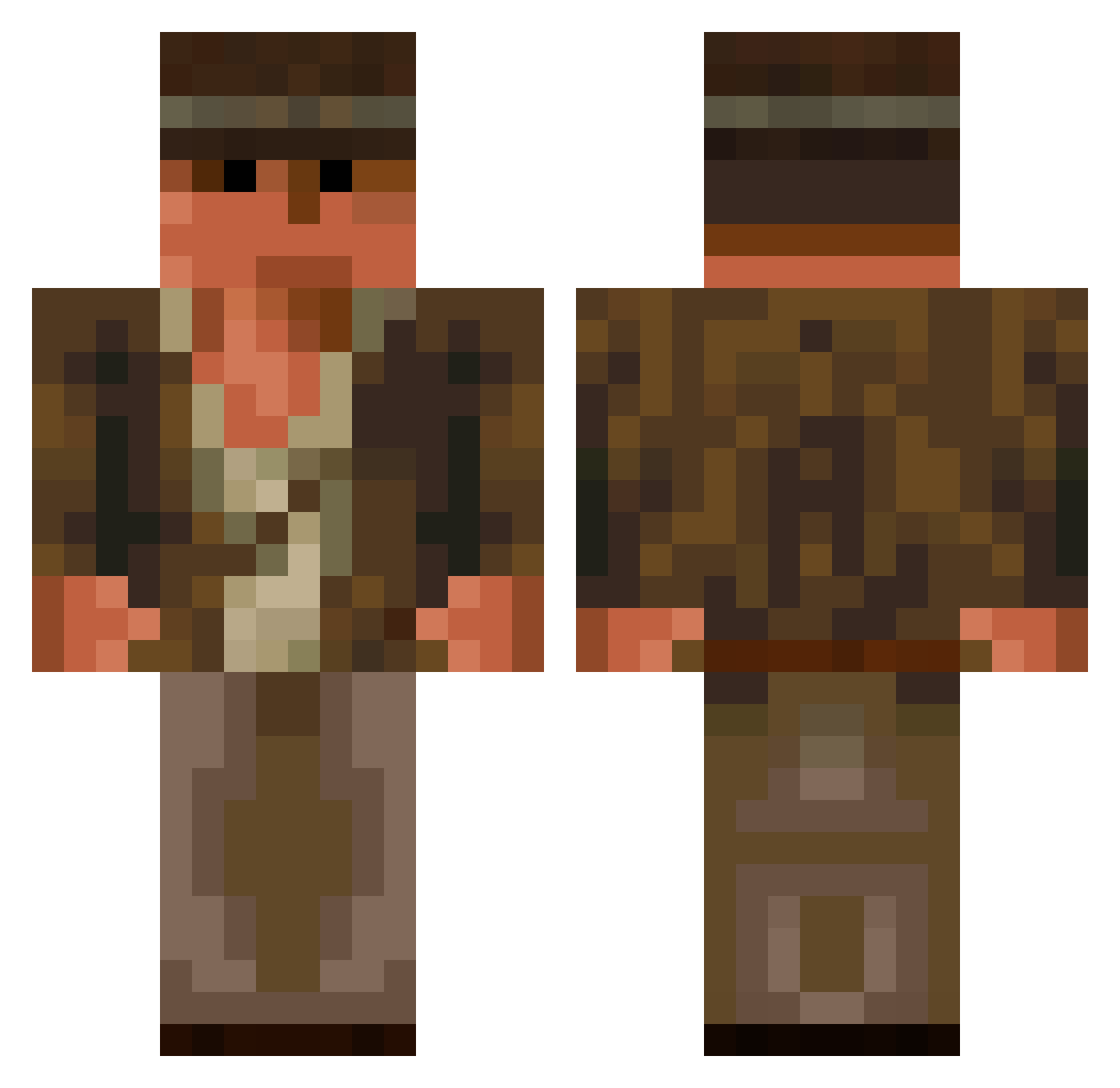 owl013 Minecraft skin, front and back view